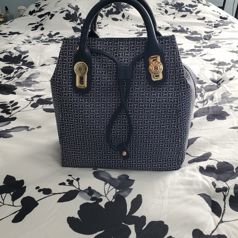 Navy Blue Patterned Women's Bag
